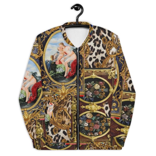 Bomber Jacket | Designer Luxury For Women & Men | Gold Leopard Print