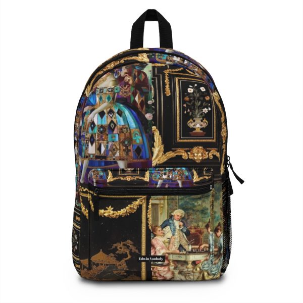 Designer Backpack For Women & Men | Best Laptop School College Travel Carry On Bag | Black Luxury Gold