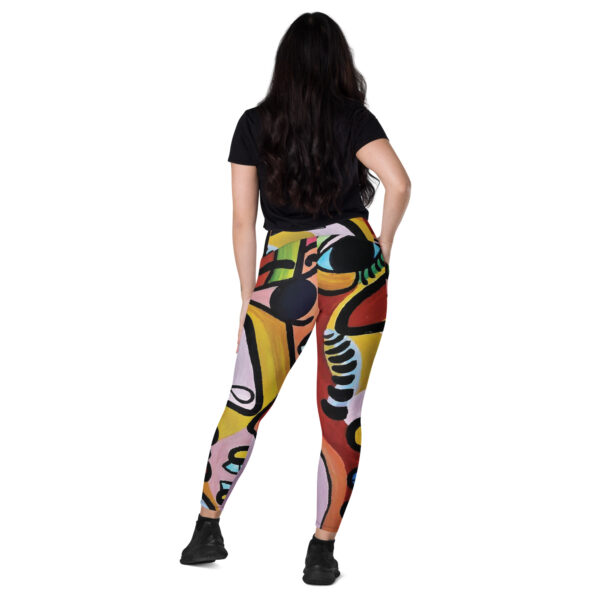 High Waisted Leggings For Women | Best Designer Workout Gym Athletic Yoga Pants | Printed Black Red Yellow Patterned