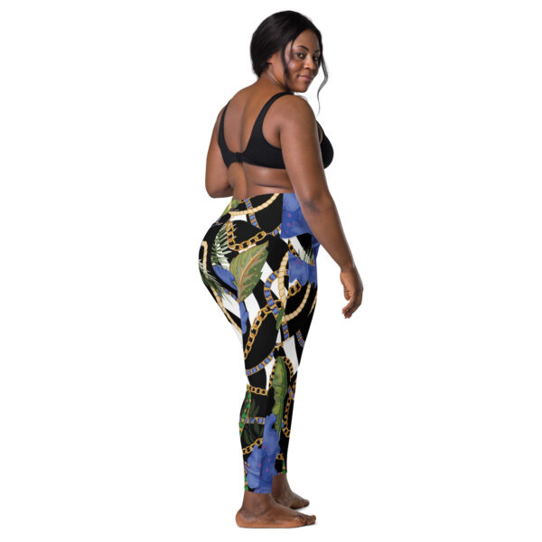 High Waisted Leggings For Women | Best Designer Workout Gym Athletic Yoga Pants | Printed Black White Floral Patterned