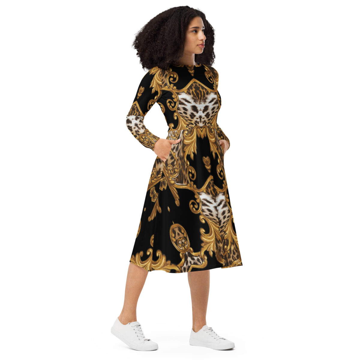 Leopard Print Midi Dress - Image 3
