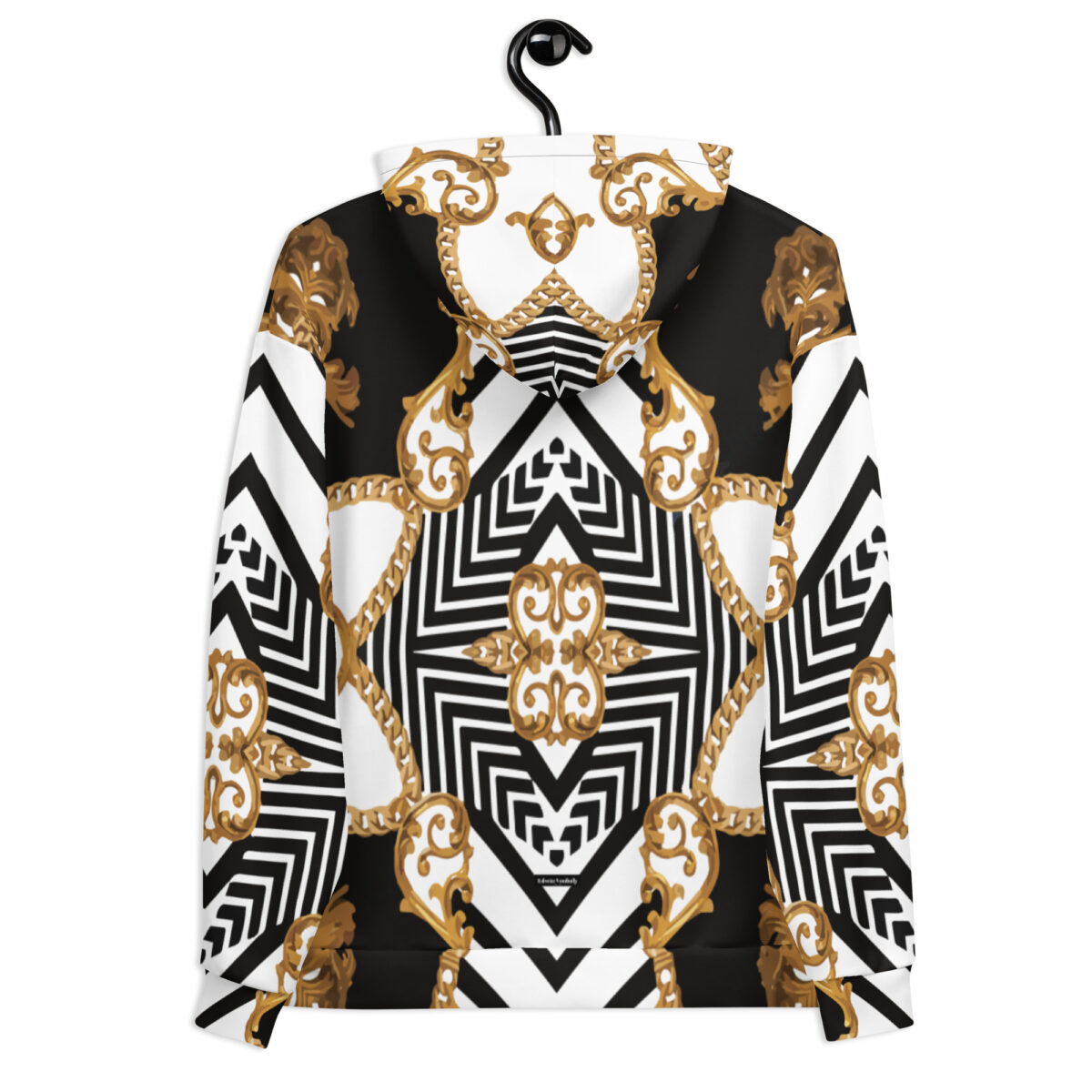 Designer Hoodie For Men & Women | Streetwear Essentials Graphic Cool Hoodies | White Gold Black - Image 2