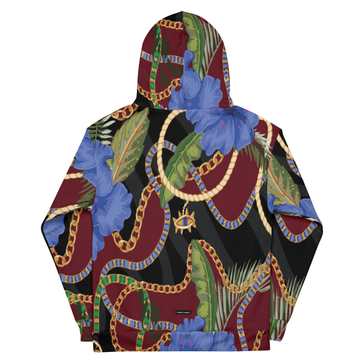Designer Hoodie For Men & Women | Streetwear Essentials Graphic Cool Hoodies | Red Black Floral - Image 2