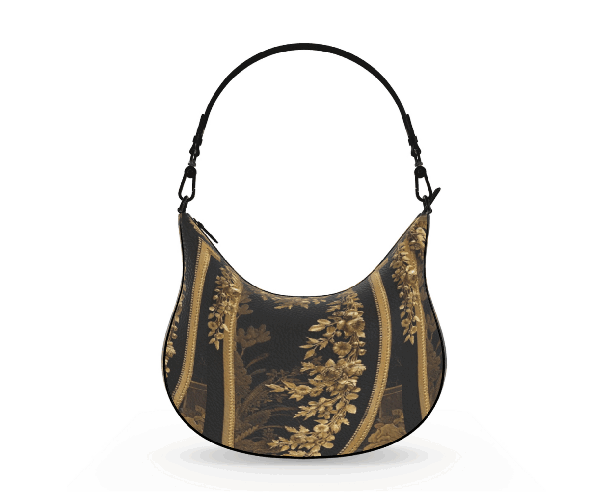 Curve Hobo Shoulder Bag | Designer Luxury Handbag - Image 3