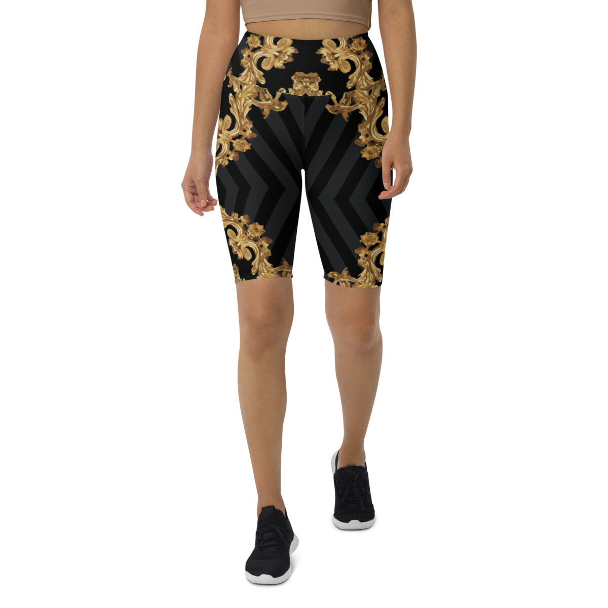 Biker Shorts For Women | Cycling Workout Mountain Bike Bicycle Shorts | Black Gold