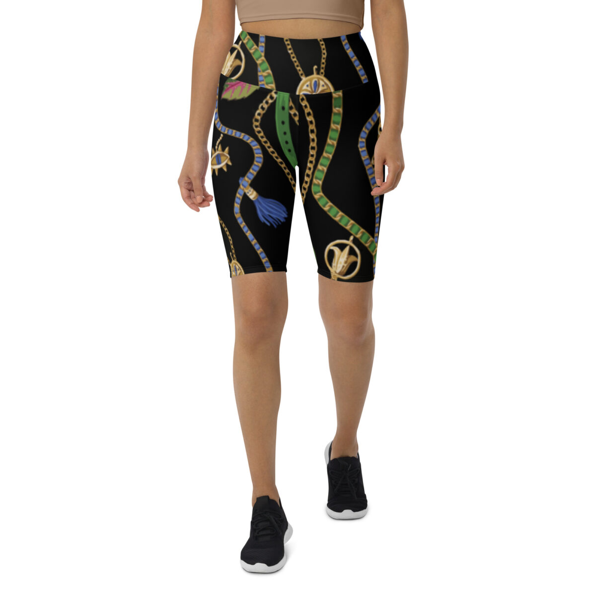 Biker Shorts For Women | Cycling Workout Mountain Bike Bicycle Shorts | Black Floral