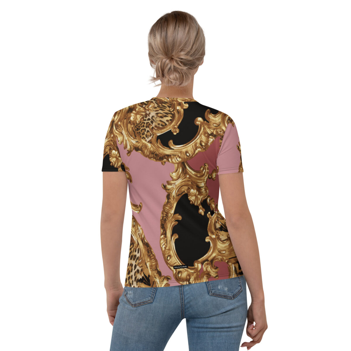 Women’s Designer T-Shirt | Best Short Sleeve Cute Graphic Tees For Women | Pink Gold - Image 2