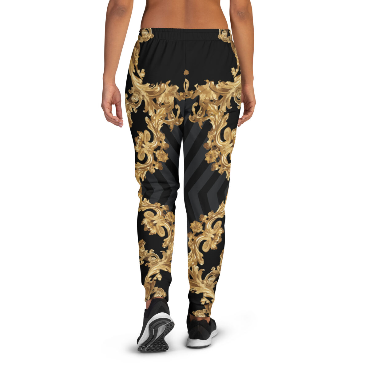Women’s Joggers | Best Sweatpants For Women | Black Baroque Gold - Image 3