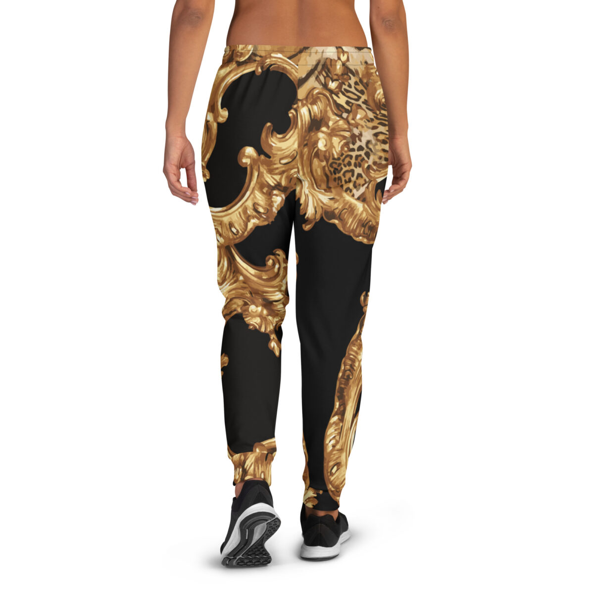 Women’s Joggers | Best Sweatpants For Women | Black Baroque Gold - Image 3