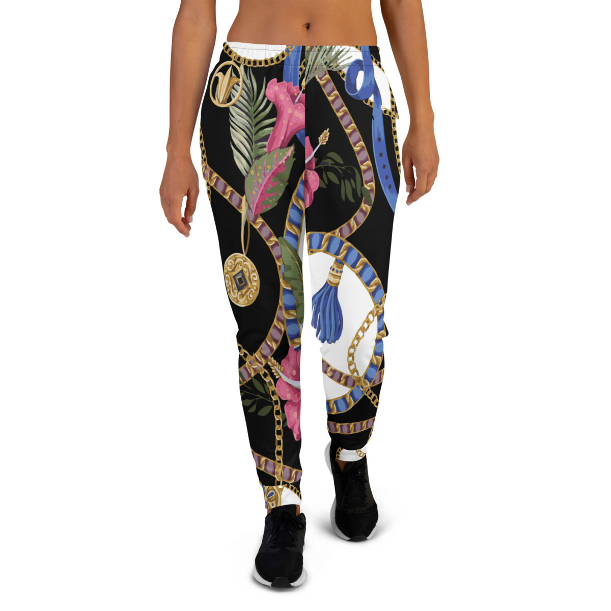 Women’s Joggers | Best Sweatpants For Women | Black White Floral