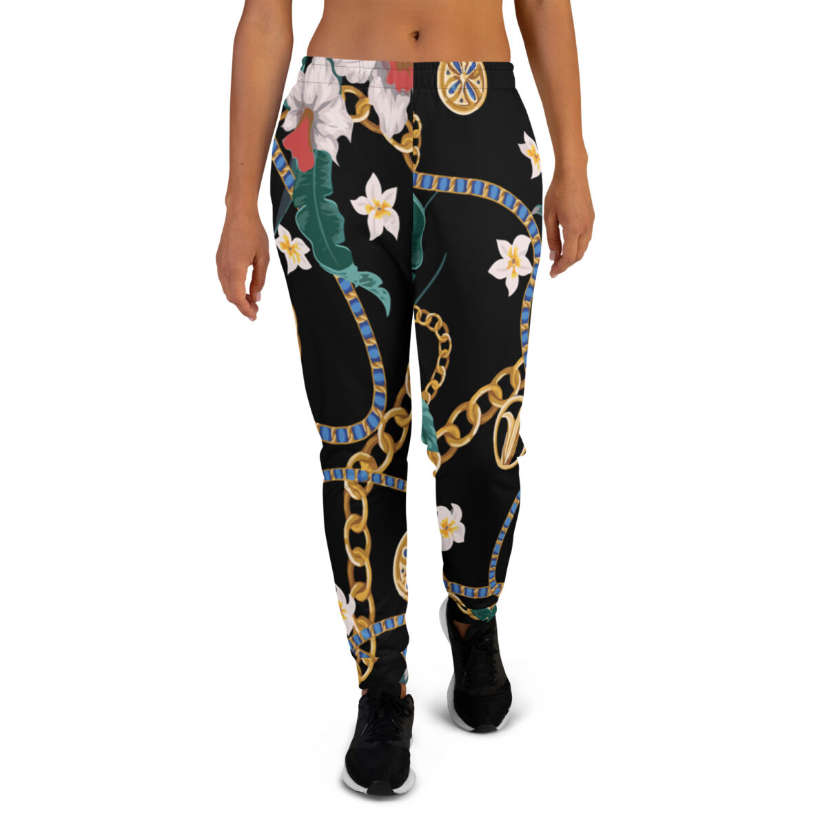 Women’s Joggers | Best Sweatpants For Women | Black Floral