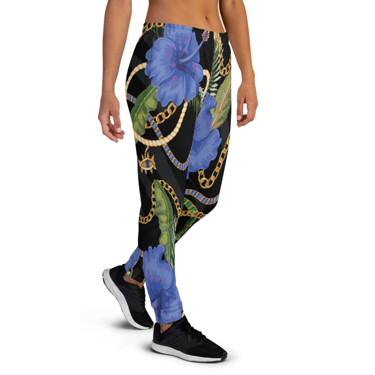 Women’s Joggers | Best Sweatpants For Women | Black Floral - Image 2