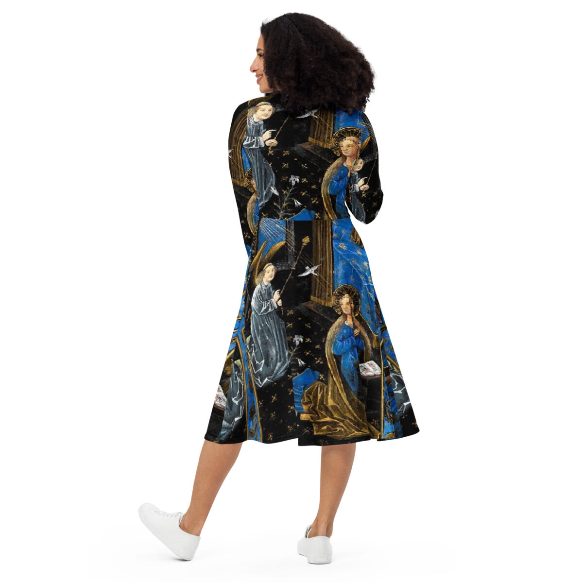 Black Blue Midi Dress - Image 4