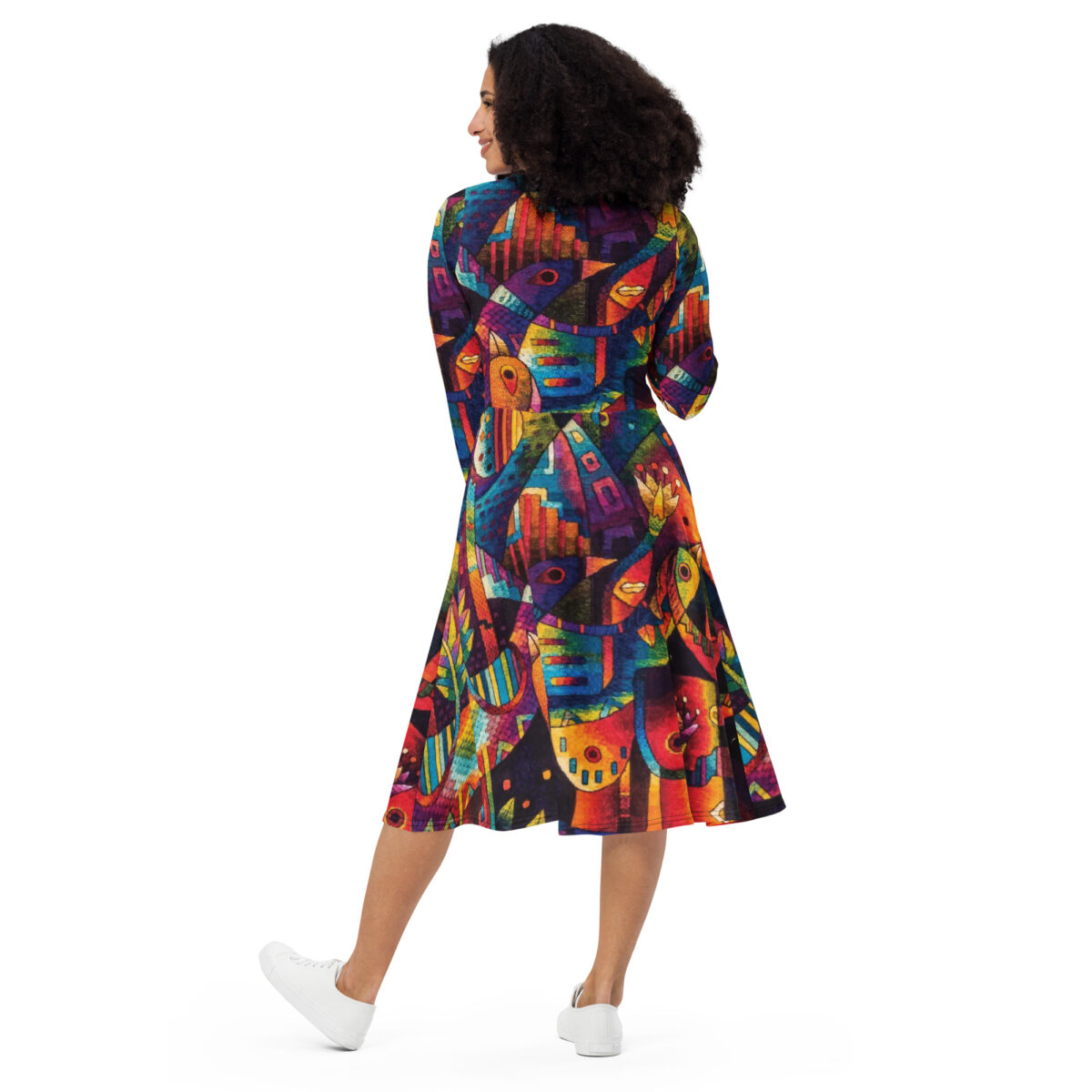 Colorful Midi Dress - Image 4