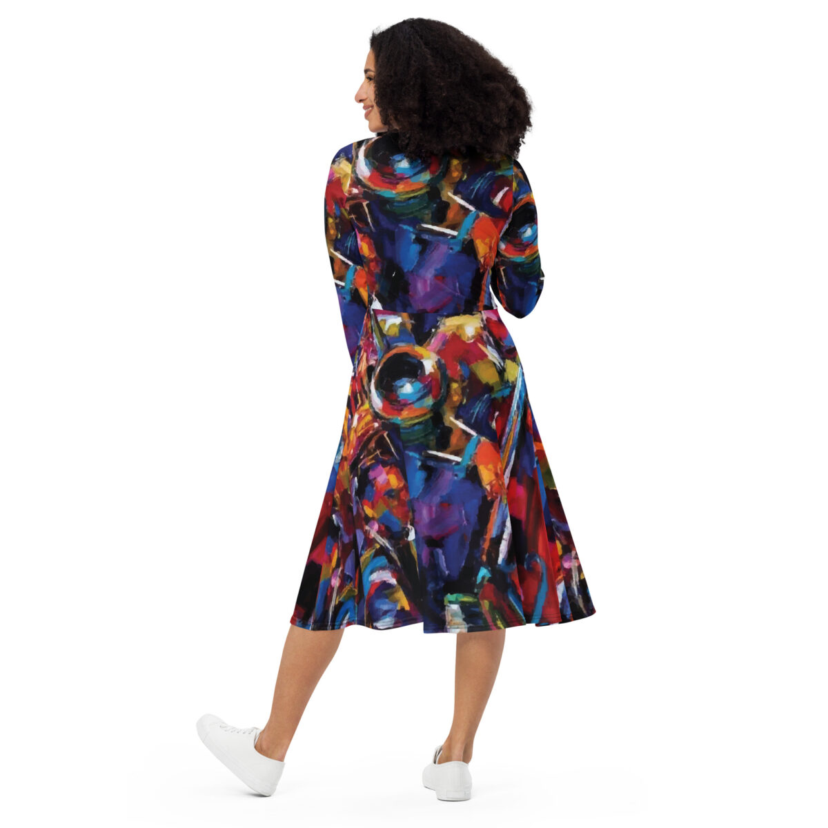 Colorful Midi Dress - Image 4