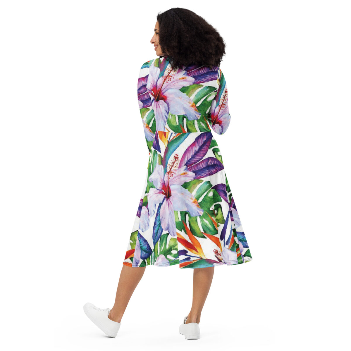 Floral Wedding Guest Midi Dress - Image 4