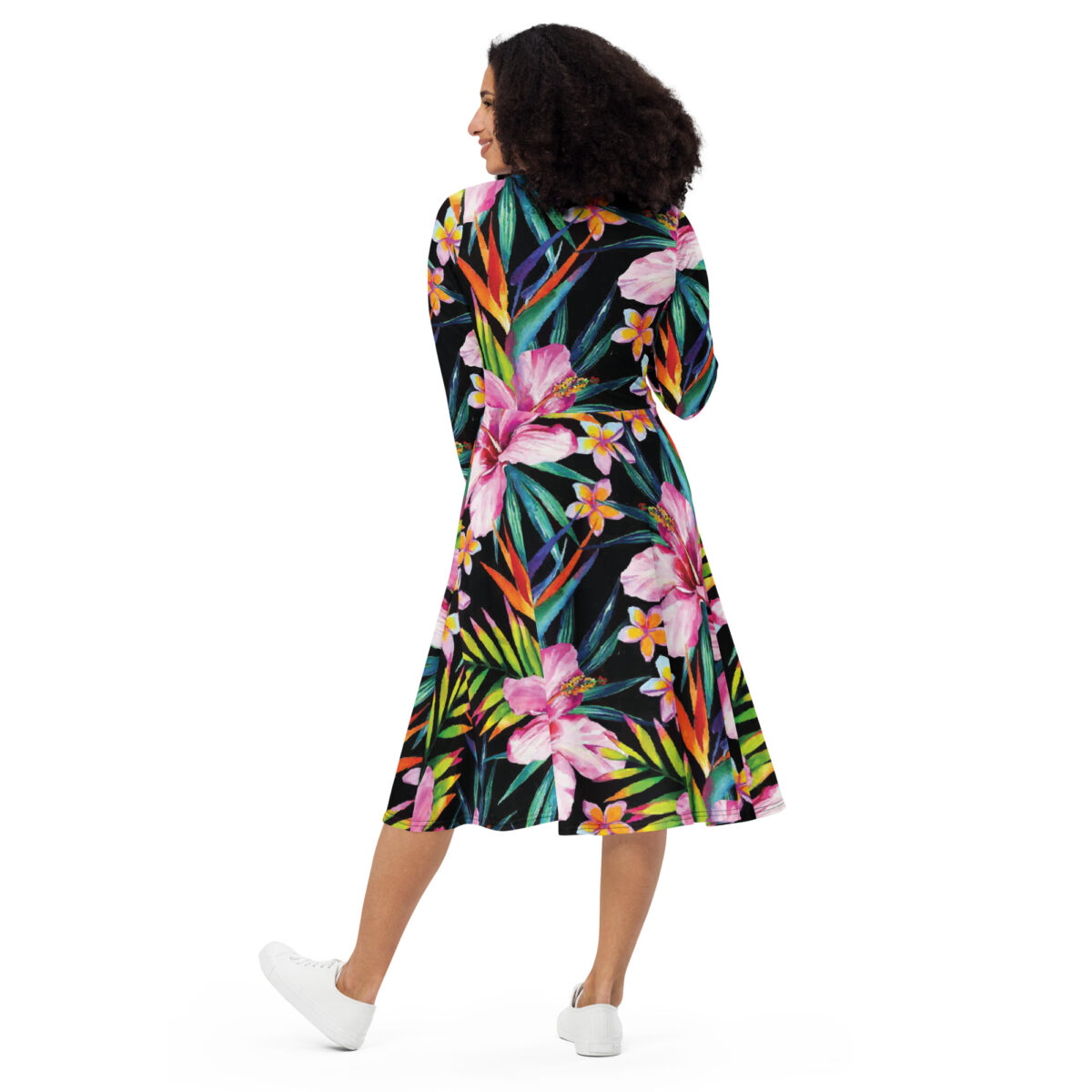 Floral Wedding Guest Midi Dress - Image 4