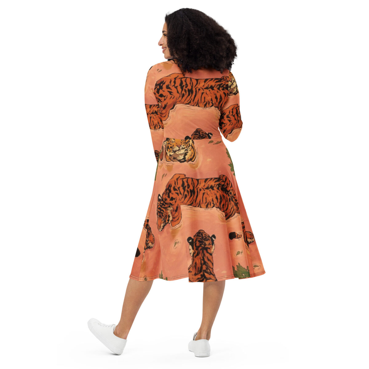 Peach Pink Midi Dress - Image 4