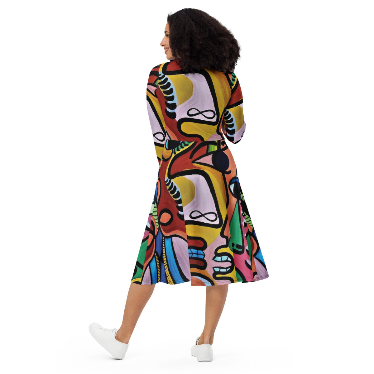Colorful Midi Dress - Image 4