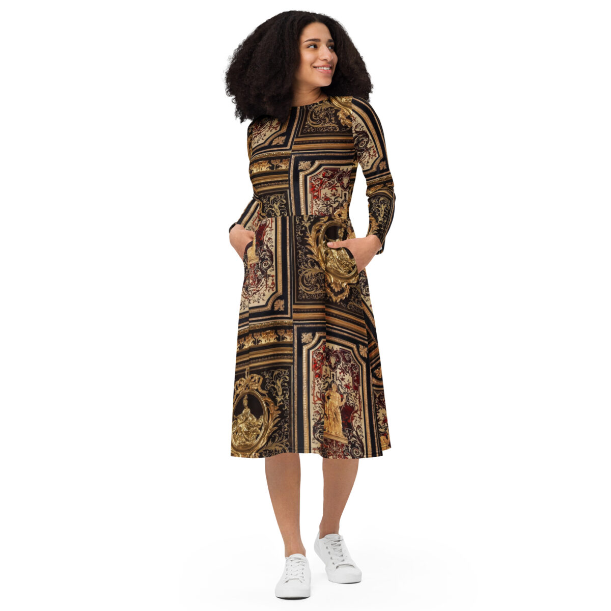 Designer Midi Dress - Image 4