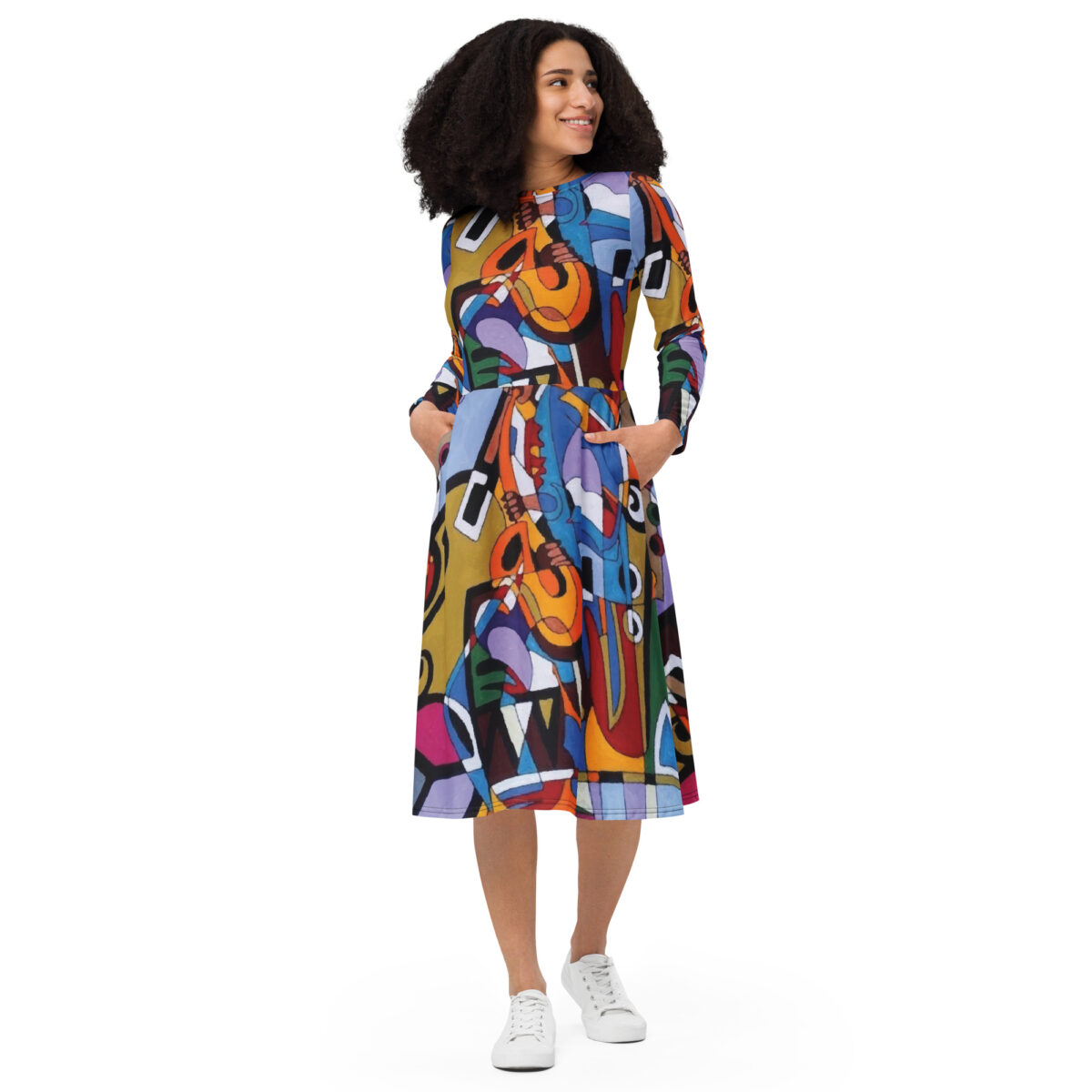 Colorful Midi Dress - Image 3