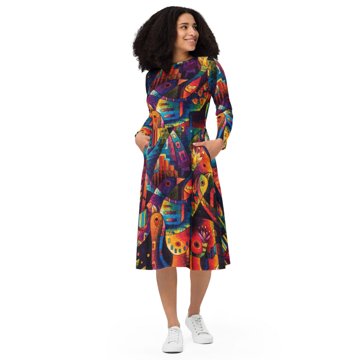 Colorful Midi Dress - Image 3