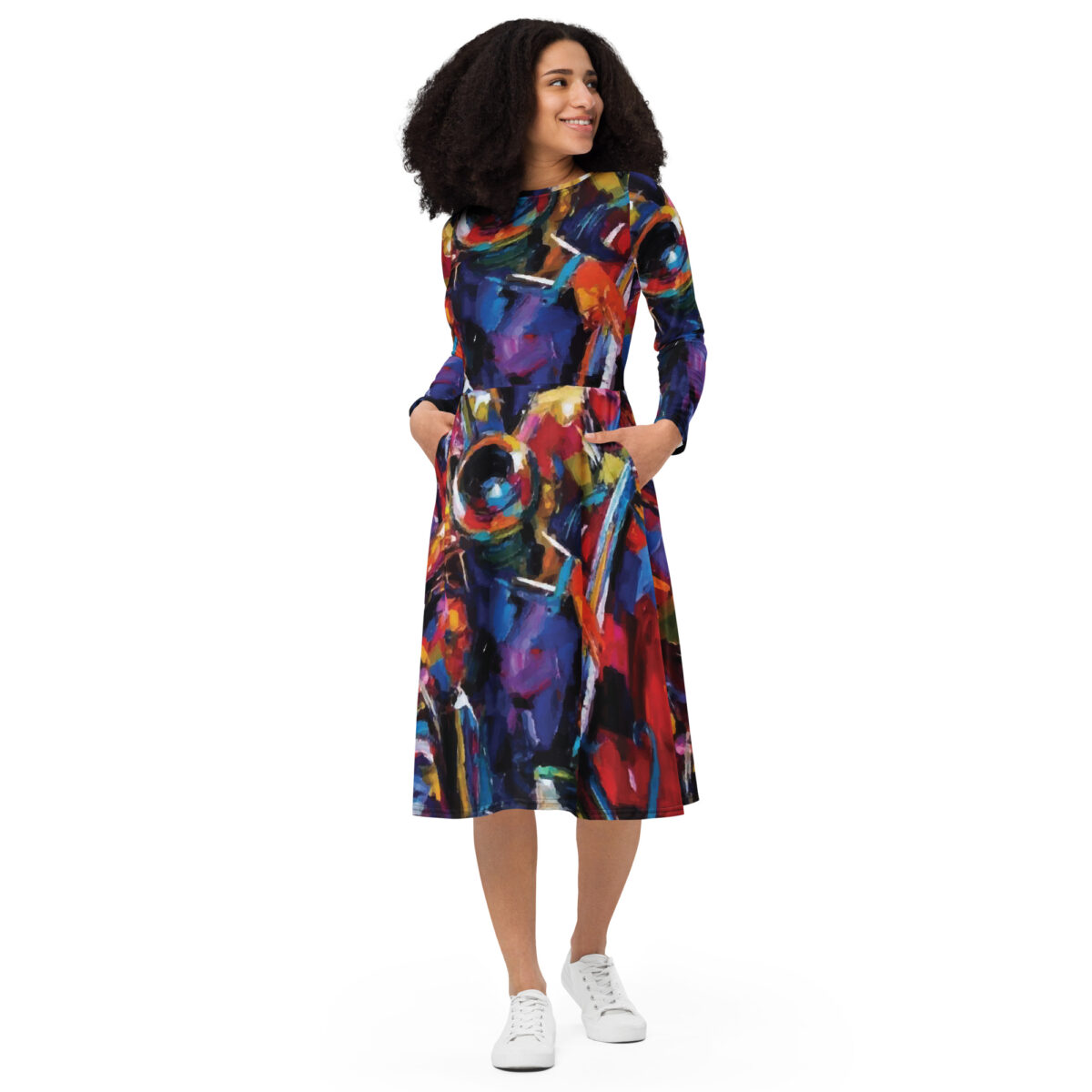 Colorful Midi Dress - Image 3