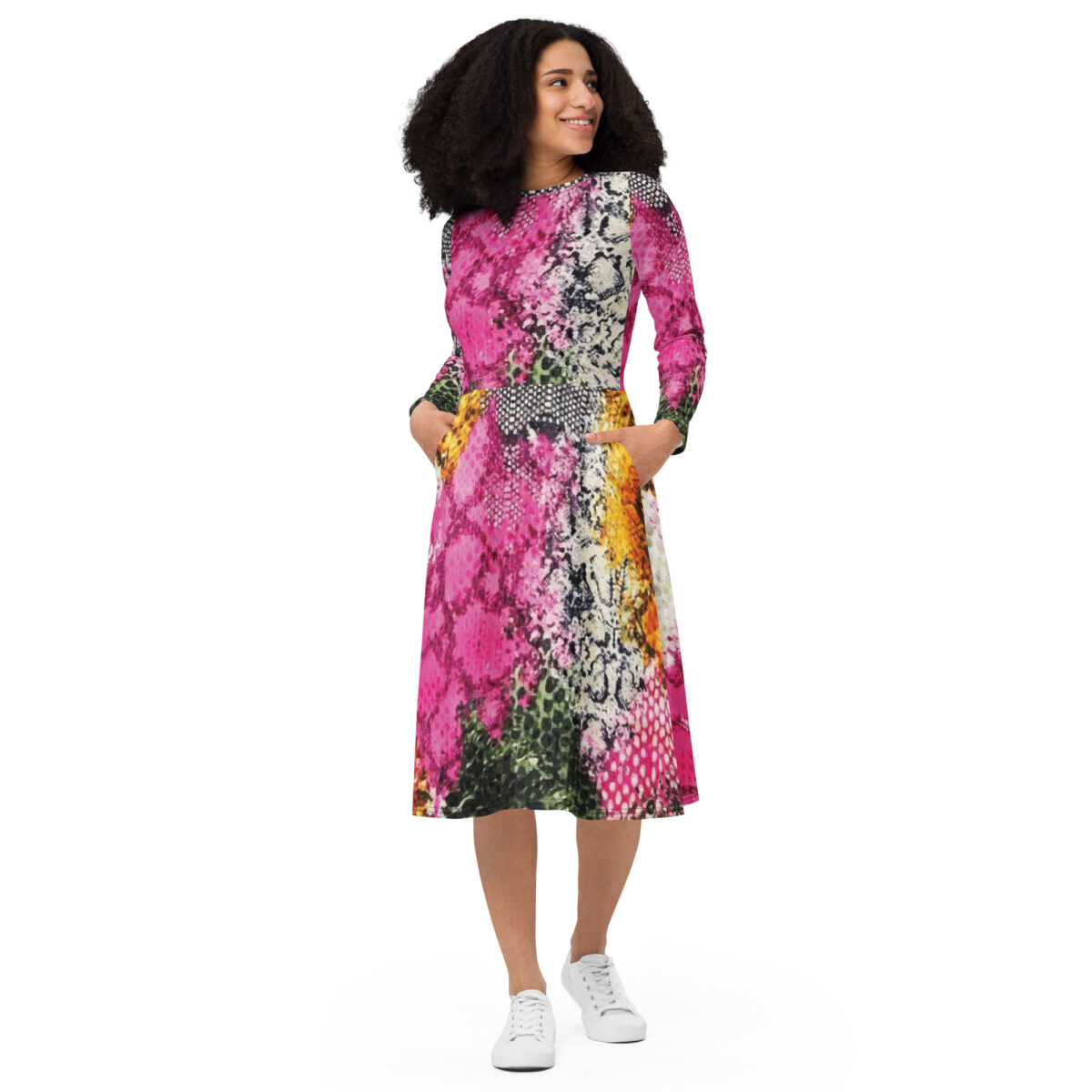 Colorful Midi Dress - Image 3