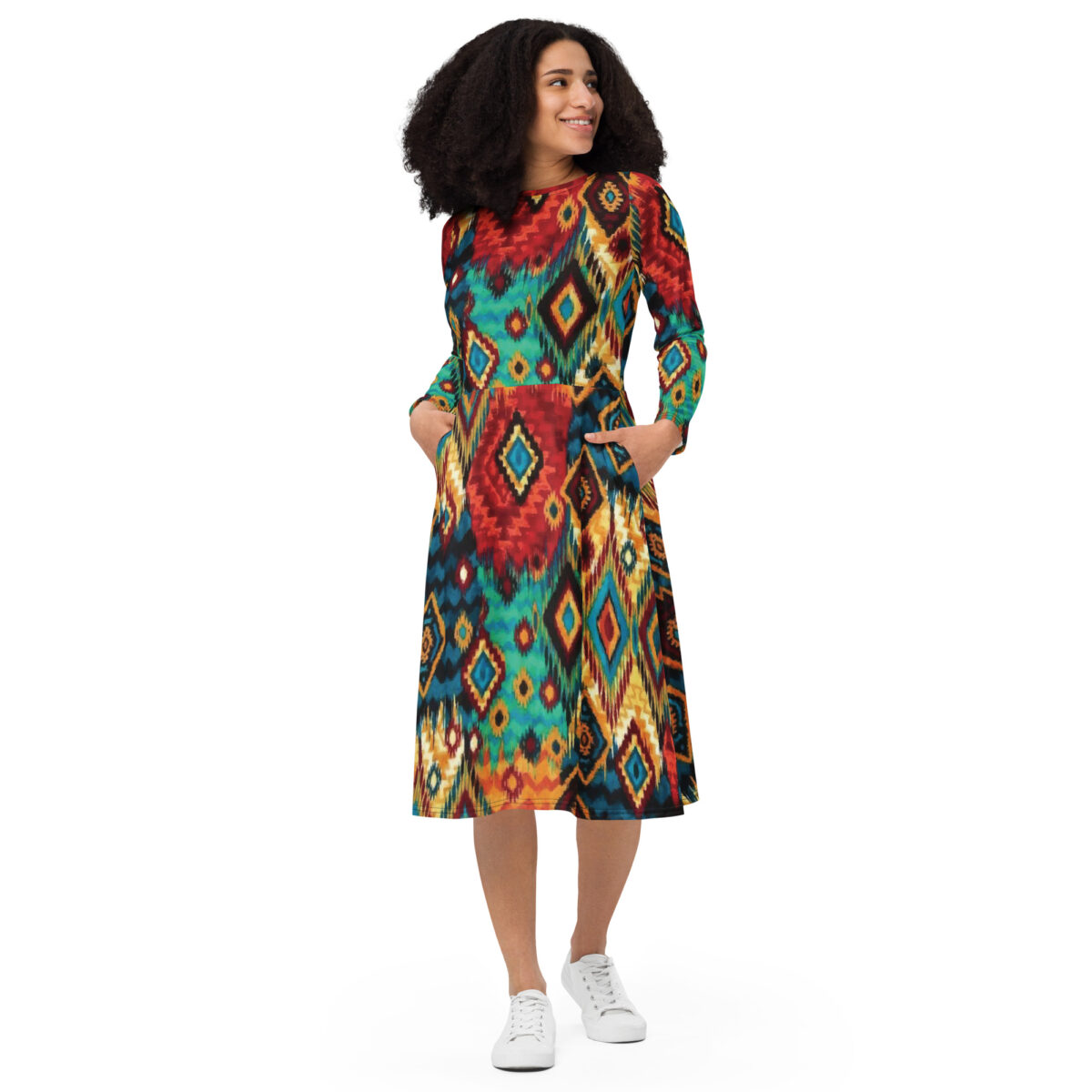 Boho Wedding Guest Midi Dress - Image 3