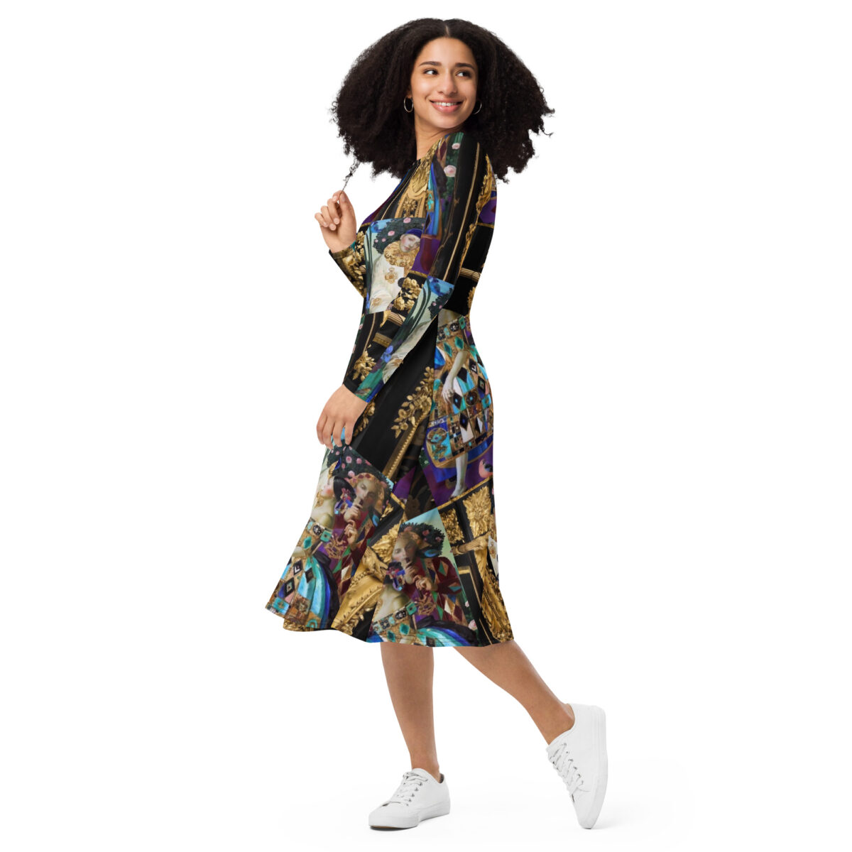 Designer Wedding Guest Midi Dress - Image 5