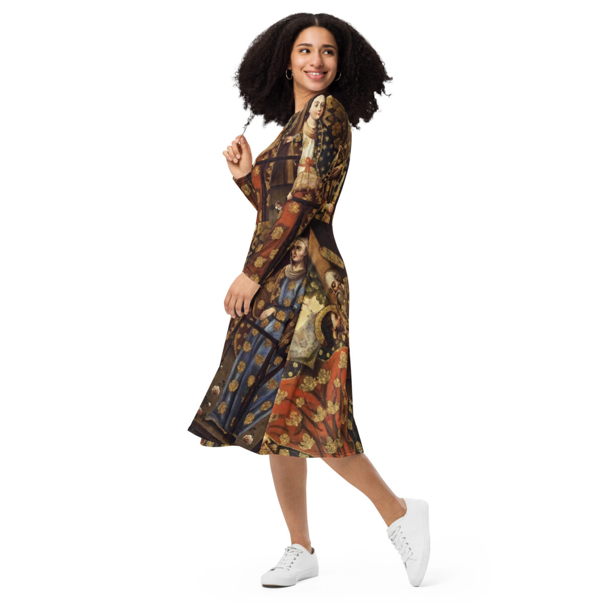 Gold Brown Midi Dress - Image 6