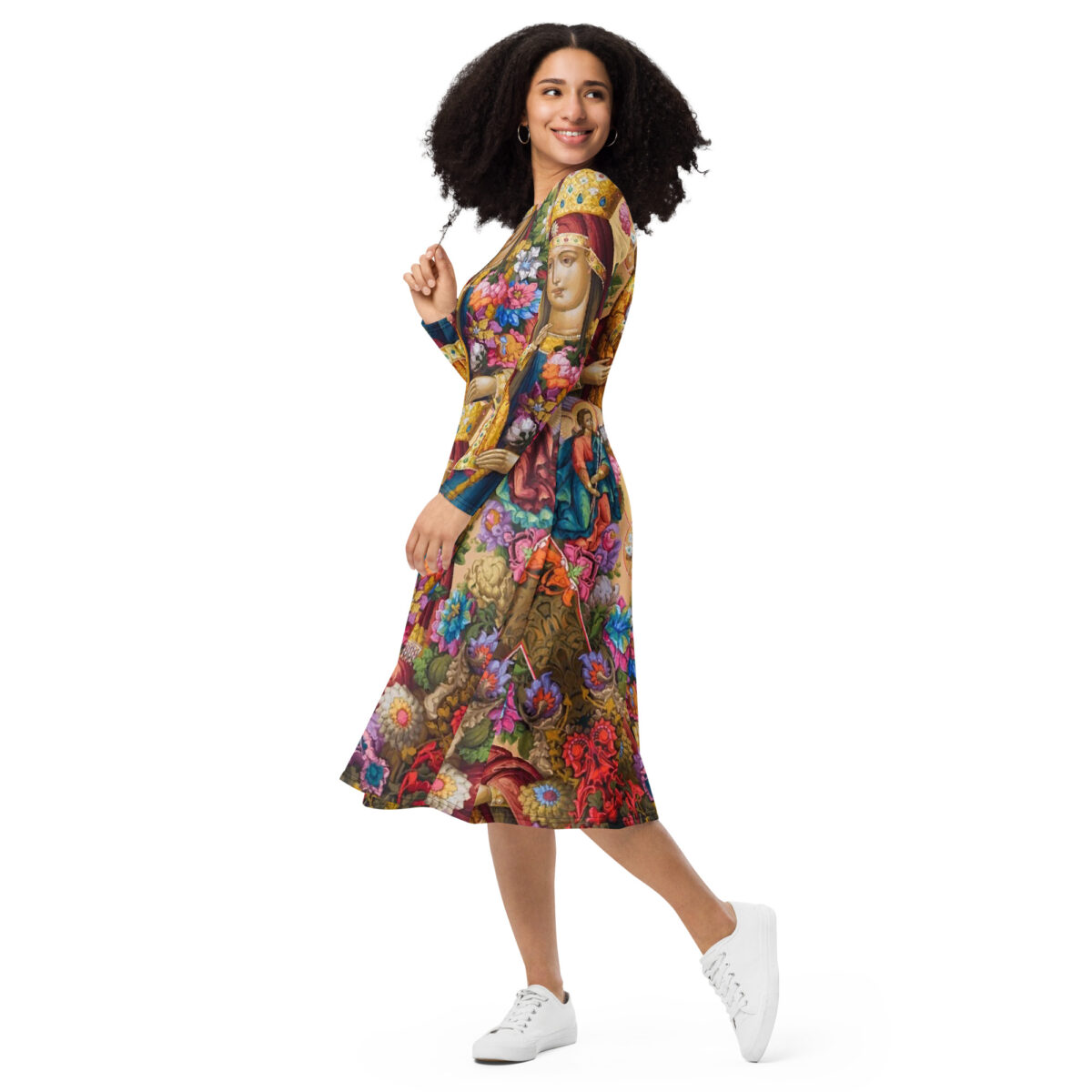 Yellow Gold Midi Dress - Image 6