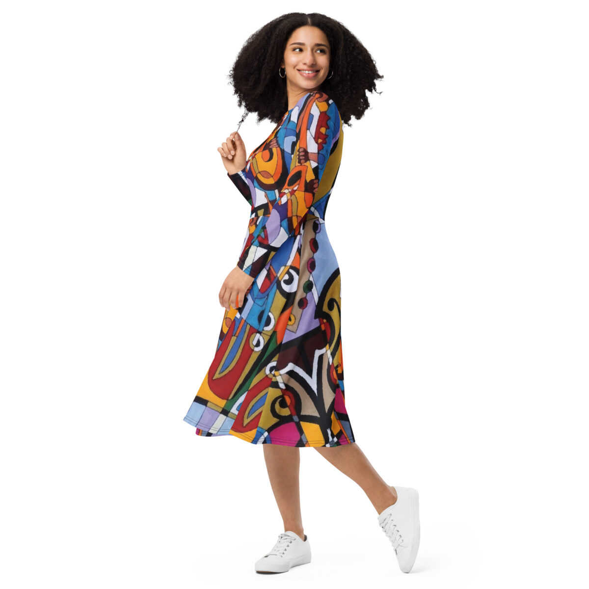 Colorful Midi Dress - Image 5