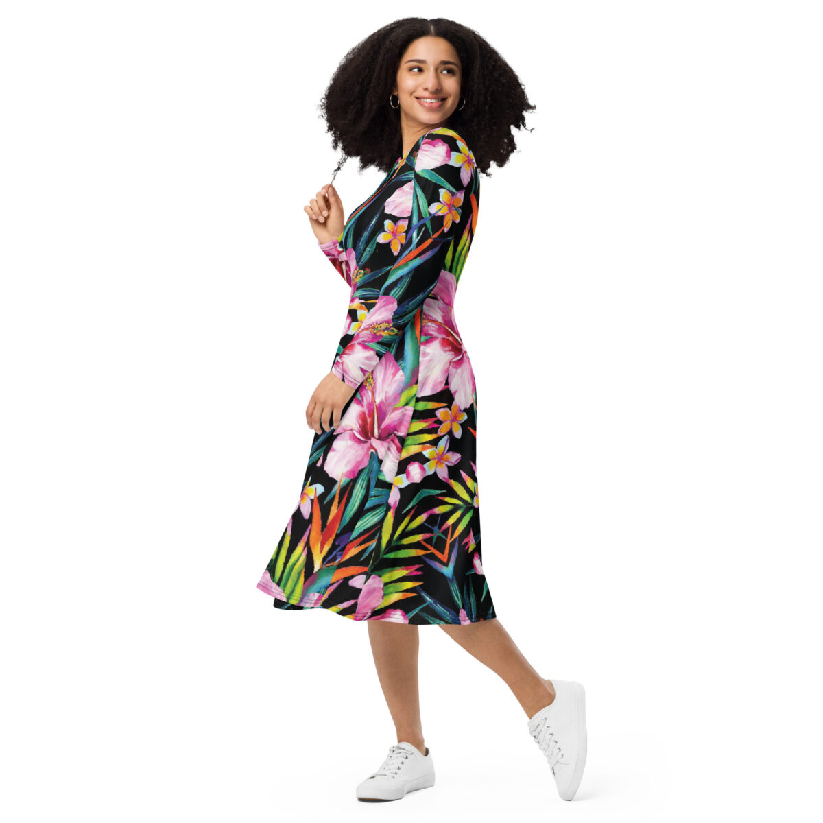 Floral Wedding Guest Midi Dress - Image 5