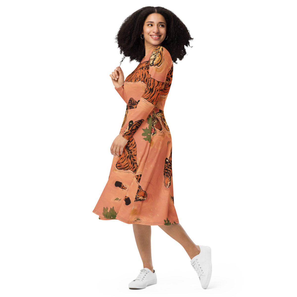 Peach Pink Midi Dress - Image 5