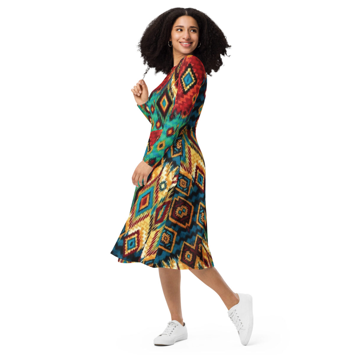 Boho Wedding Guest Midi Dress - Image 5