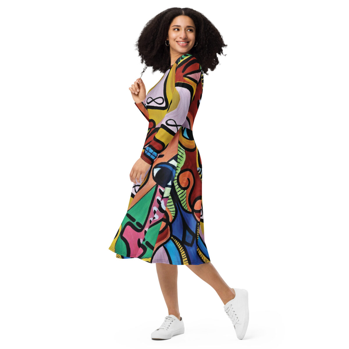 Colorful Midi Dress - Image 5