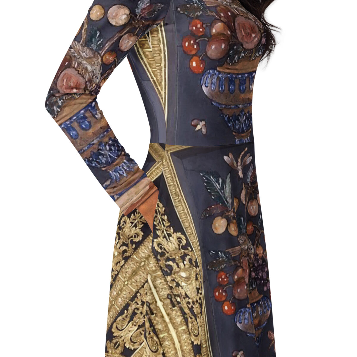 Purple Gold Midi Dress - Image 2