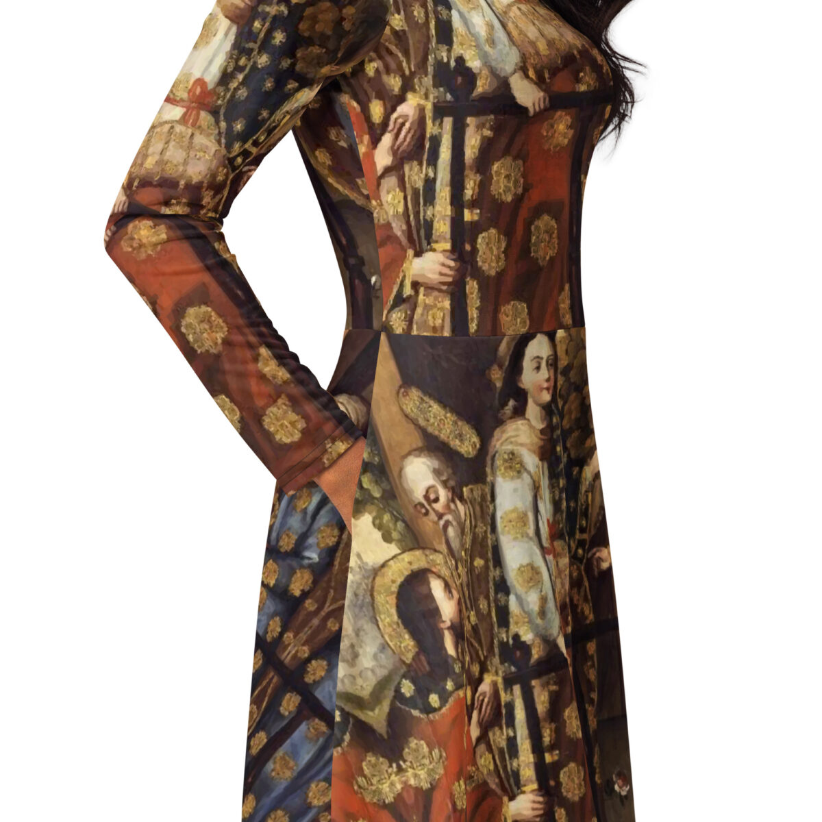 Gold Brown Midi Dress - Image 2