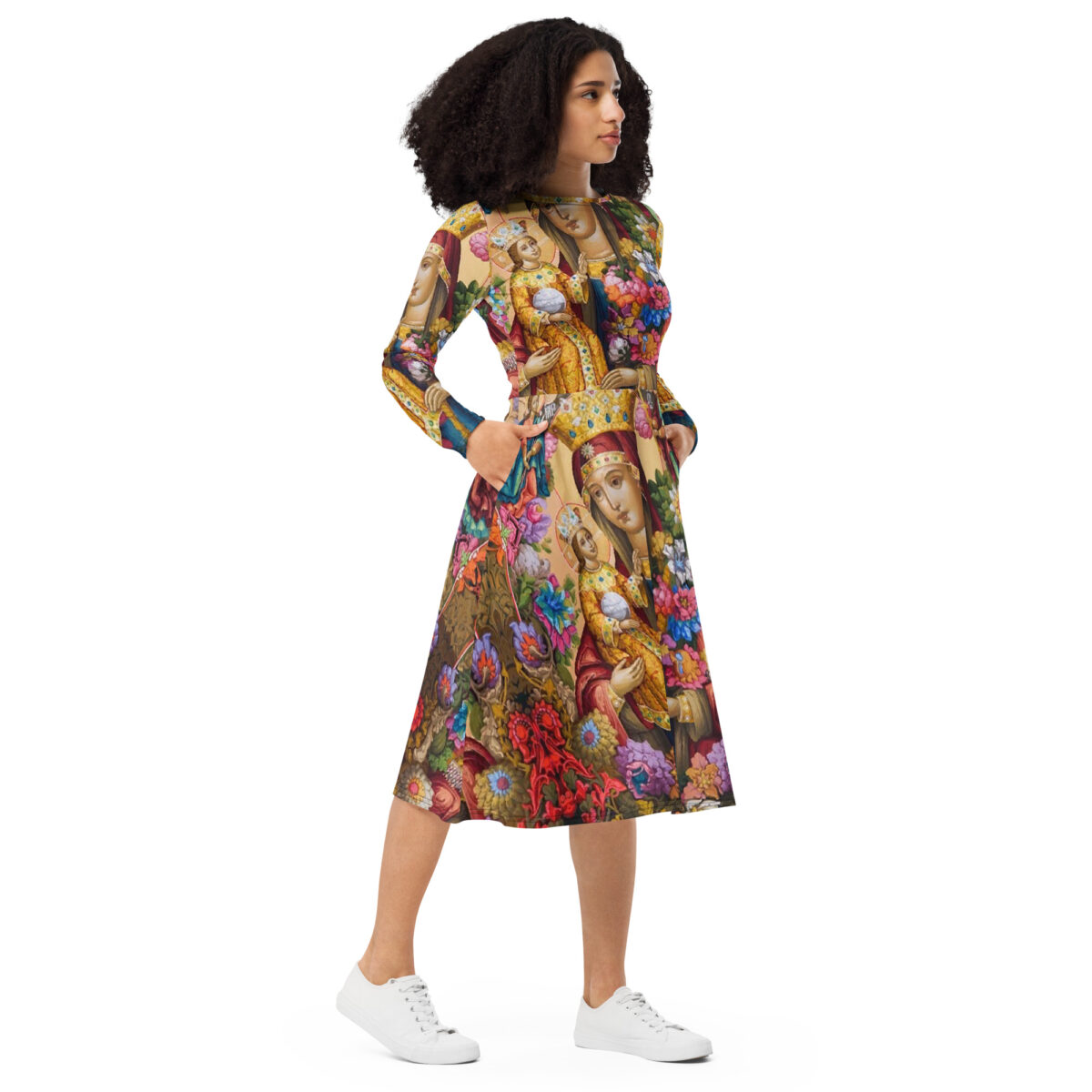 Yellow Gold Midi Dress
