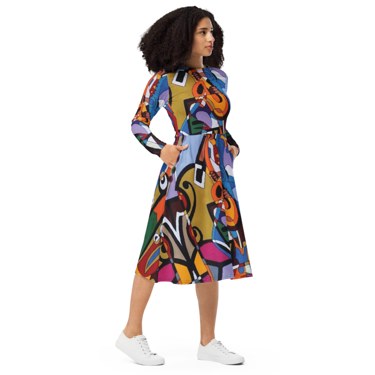 Colorful Midi Dress