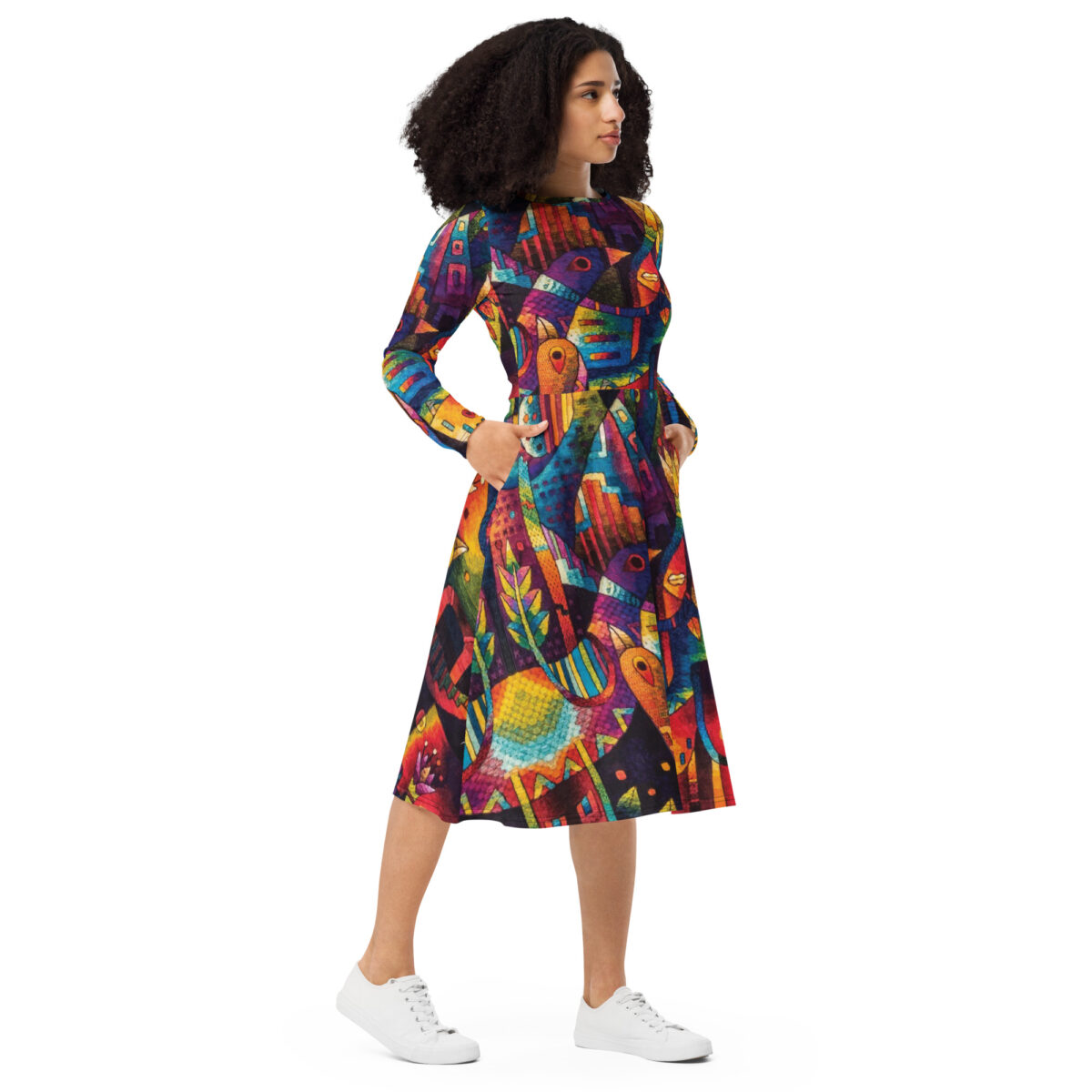 Colorful Midi Dress