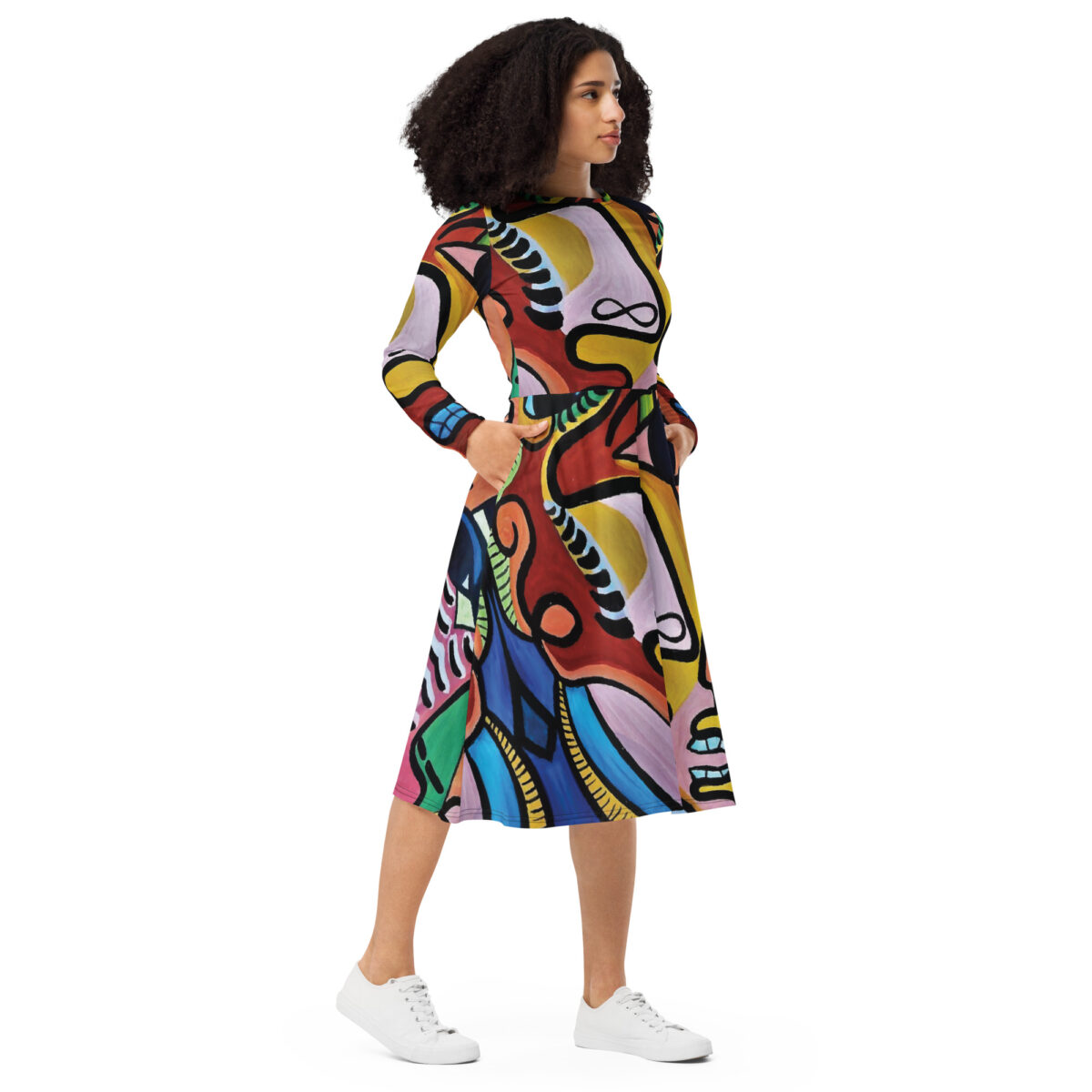 Colorful Midi Dress