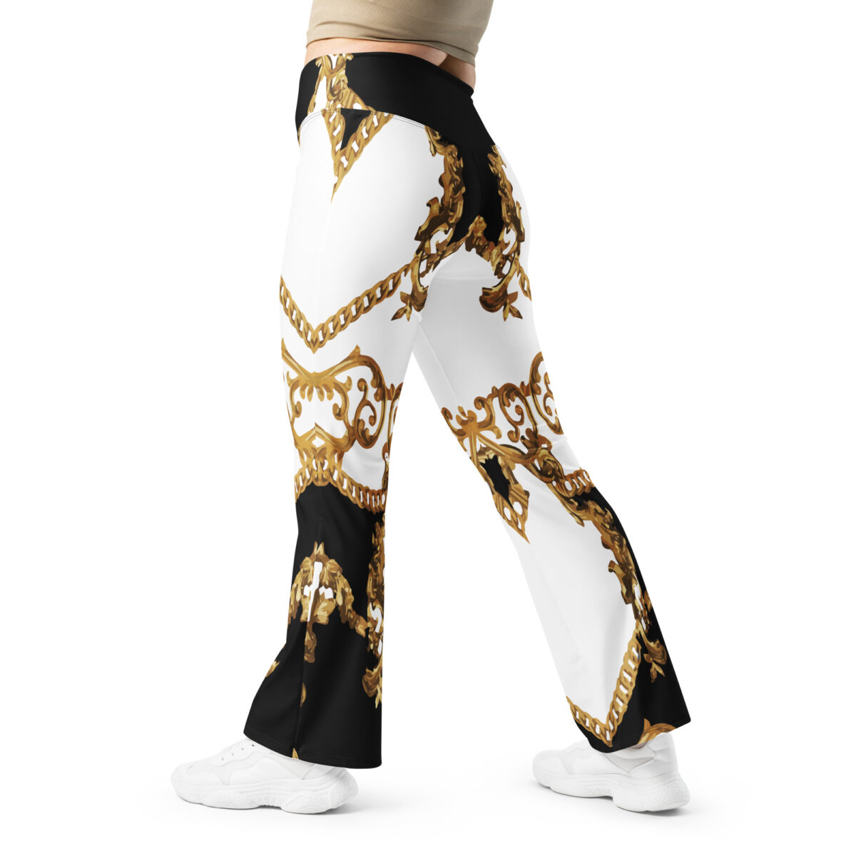 Flared Leggings White - Image 4