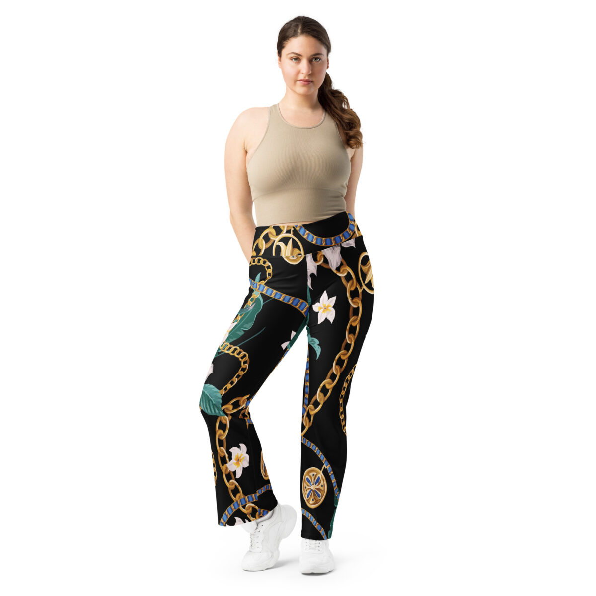 High Waist Flare Leggings Black - Image 3