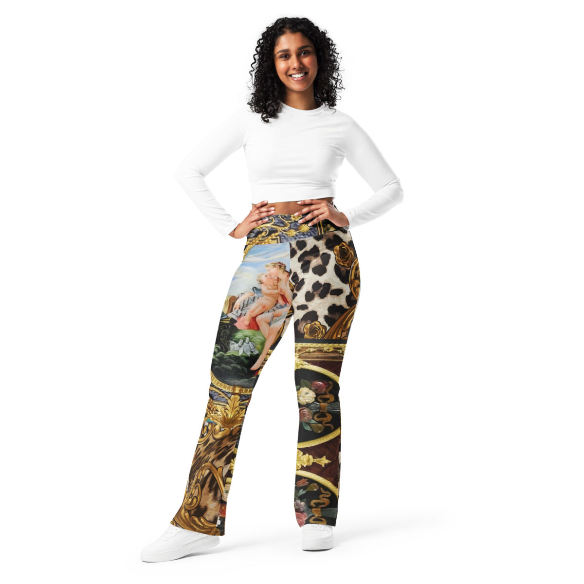 White Flare Leggings