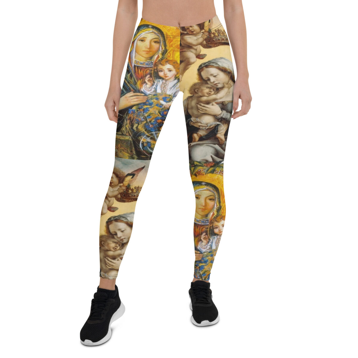 Leggings For Women Gym Printed Yellow - Image 2