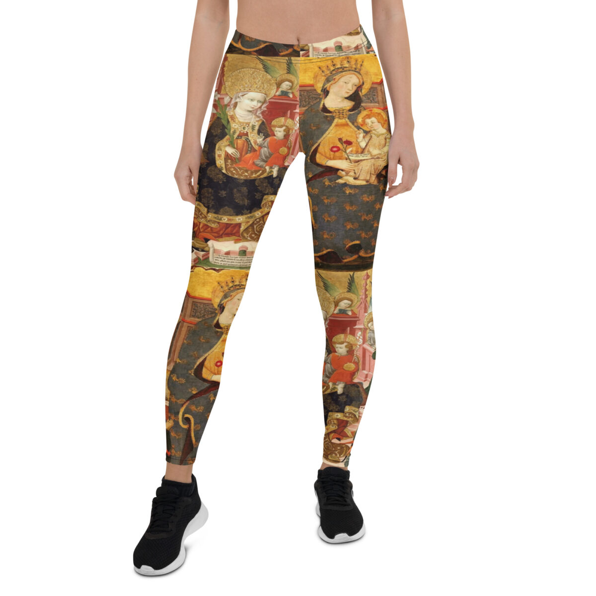 Leggings Printed Orange Grey - Image 2