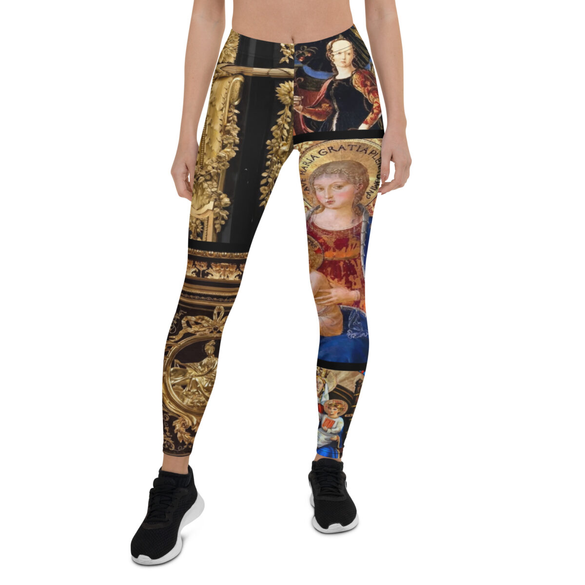 Leggings Printed Black Gold Blue - Image 2