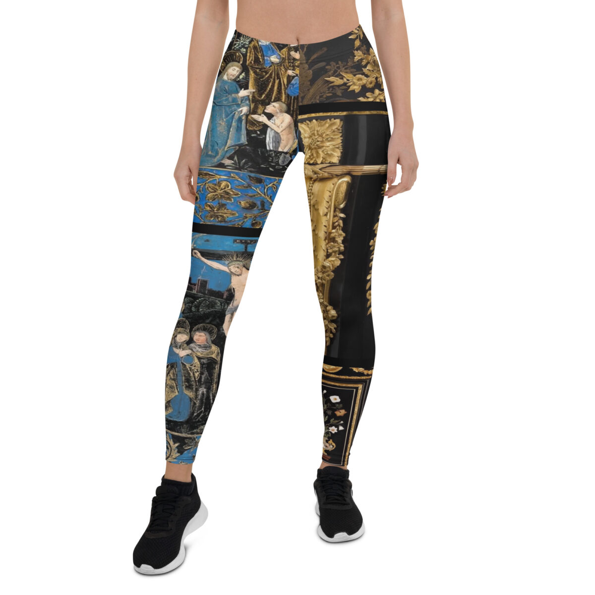 Leggings Printed Black Gold Blue - Image 2